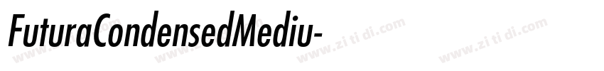 FuturaCondensedMediu字体转换