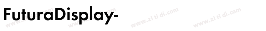 FuturaDisplay字体转换