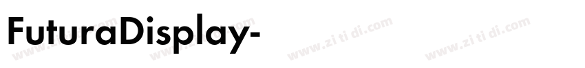 FuturaDisplay字体转换