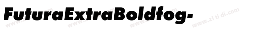 FuturaExtraBoldfog字体转换