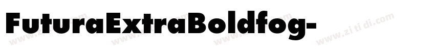 FuturaExtraBoldfog字体转换