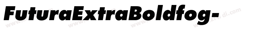 FuturaExtraBoldfog字体转换