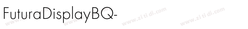 FuturaDisplayBQ字体转换