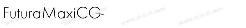 FuturaMaxiCG字体转换