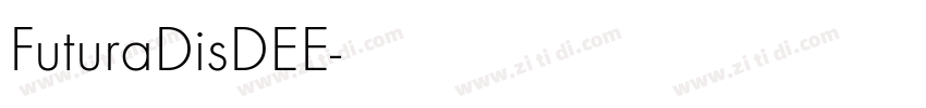 FuturaDisDEE字体转换