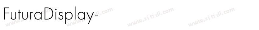 FuturaDisplay字体转换