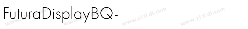 FuturaDisplayBQ字体转换