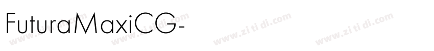 FuturaMaxiCG字体转换
