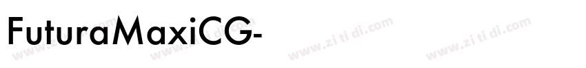 FuturaMaxiCG字体转换
