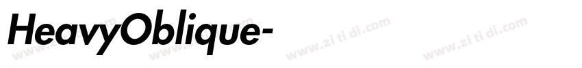HeavyOblique字体转换