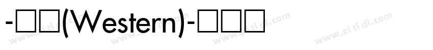 -常规(Western)字体转换