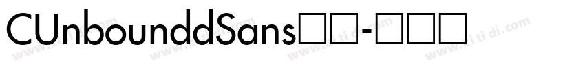 CUnbounddSans常规字体转换