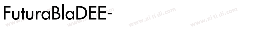 FuturaBlaDEE字体转换