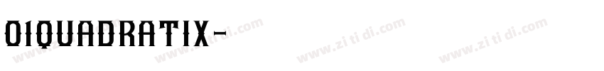 01Quadratix字体转换