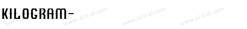 kiloGram字体转换