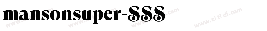mansonsuper字体转换