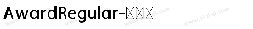 AwardRegular字体转换