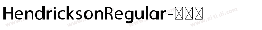 HendricksonRegular字体转换