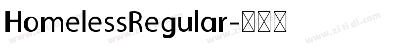 HomelessRegular字体转换