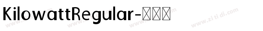 KilowattRegular字体转换