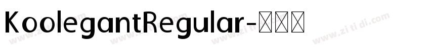 KoolegantRegular字体转换