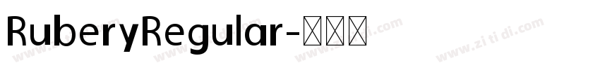 RuberyRegular字体转换