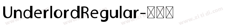 UnderlordRegular字体转换