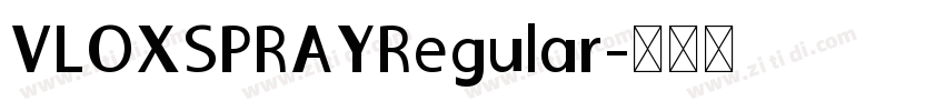 VLOXSPRAYRegular字体转换