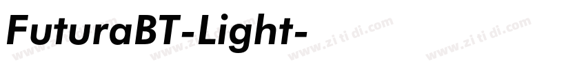 FuturaBT-Light字体转换