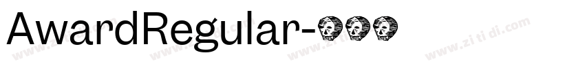 AwardRegular字体转换
