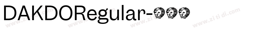 DAKDORegular字体转换
