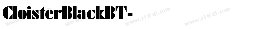 CloisterBlackBT字体转换