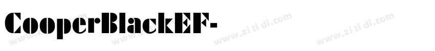 CooperBlackEF字体转换