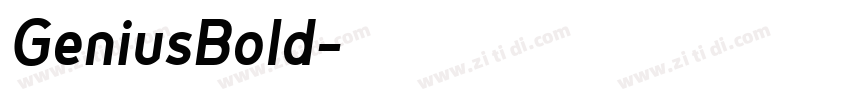 GeniusBold字体转换