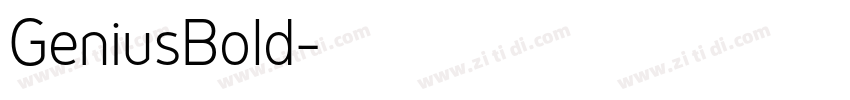 GeniusBold字体转换