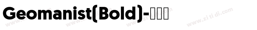 Geomanist(Bold)字体转换