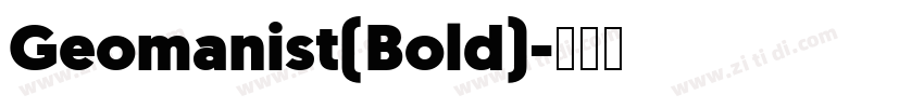 Geomanist(Bold)字体转换