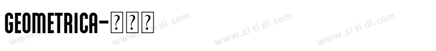 Geometrica字体转换