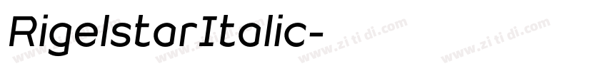 RigelstarItalic字体转换