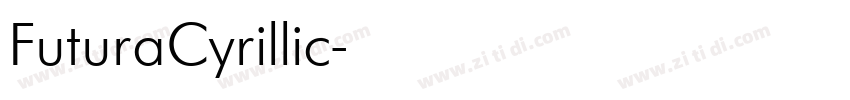 FuturaCyrillic字体转换