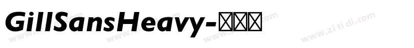 GillSansHeavy字体转换