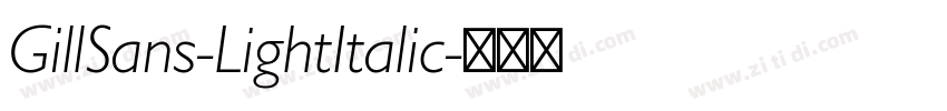 GillSans-LightItalic字体转换
