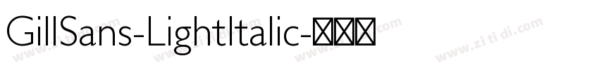 GillSans-LightItalic字体转换