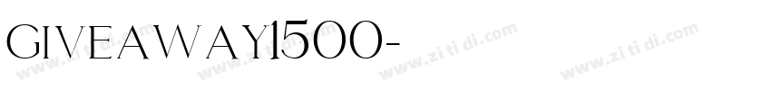 giveaway1500字体转换