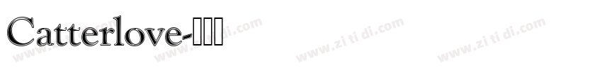 Catterlove字体转换