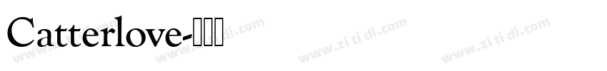 Catterlove字体转换