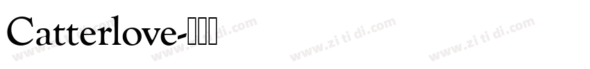 Catterlove字体转换