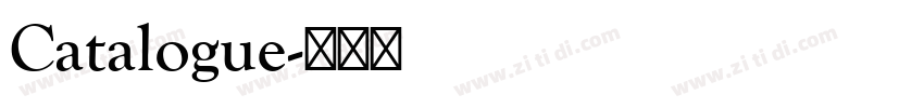 Catalogue字体转换