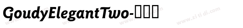 GoudyElegantTwo字体转换