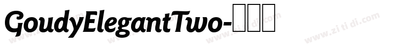 GoudyElegantTwo字体转换
